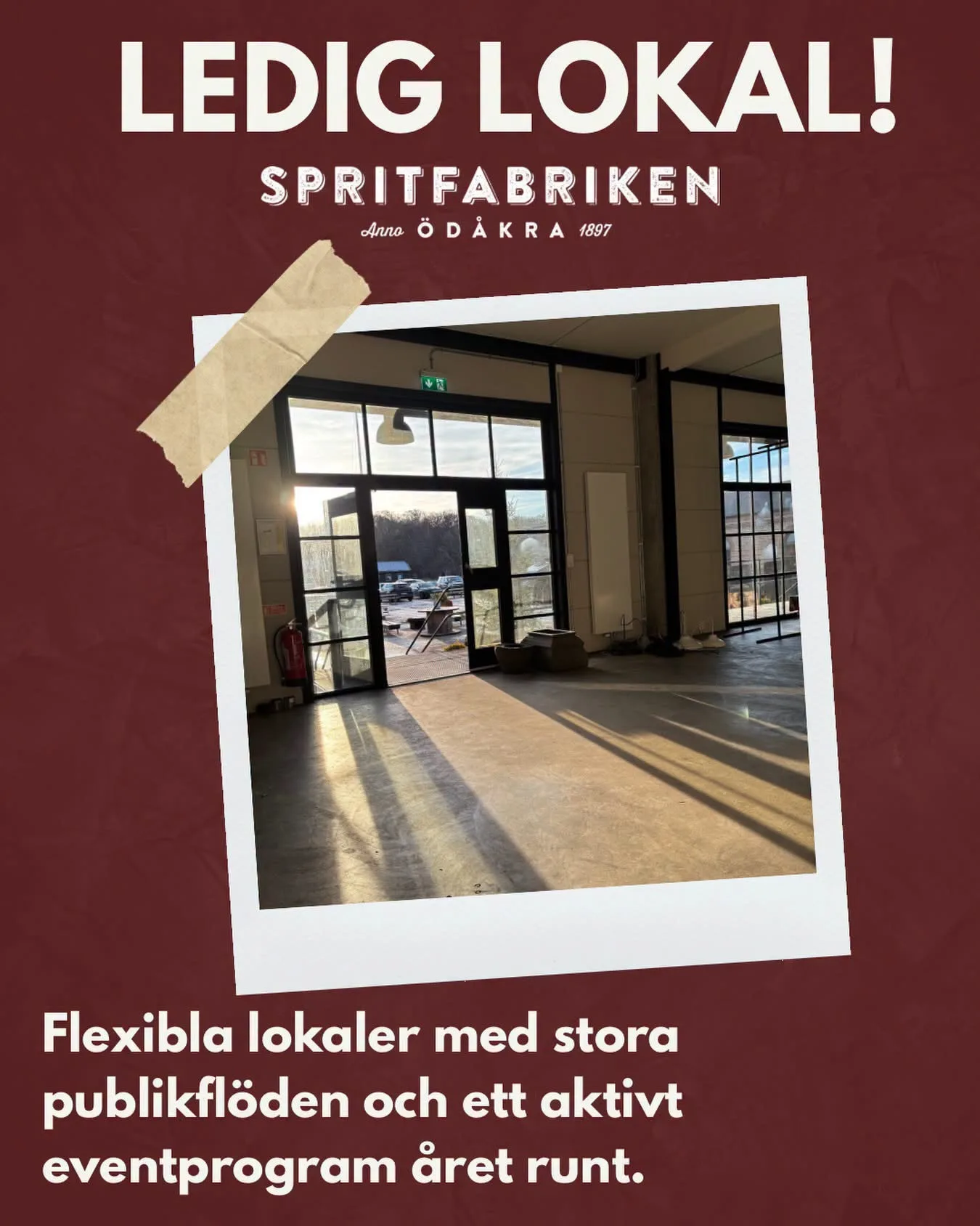 Lediga lokaler på Spritan